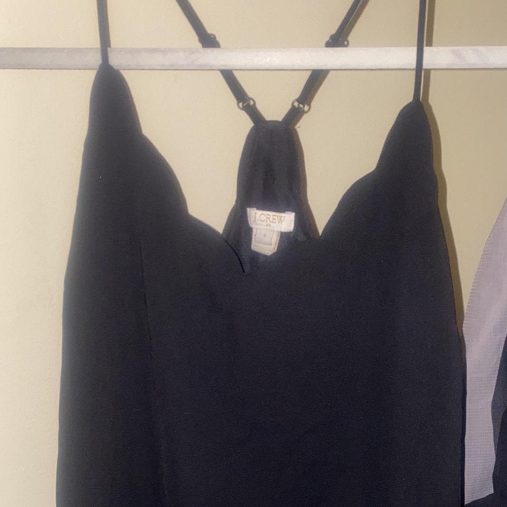 J crew black scallop shirt